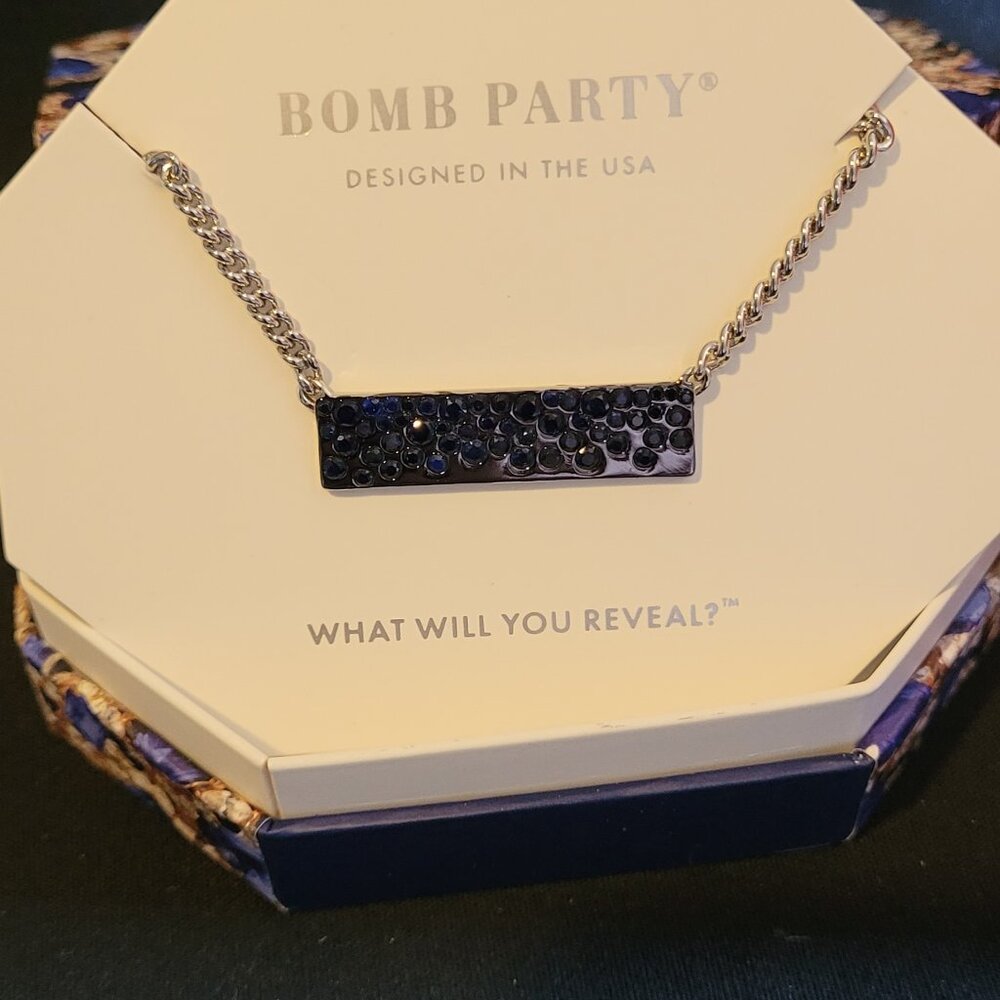 Ring Bomb Necklace - RBP6422 - Drop Bar Necklace